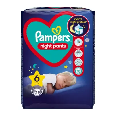 Pampers kalhotkové plenky noční vel.6 19ks