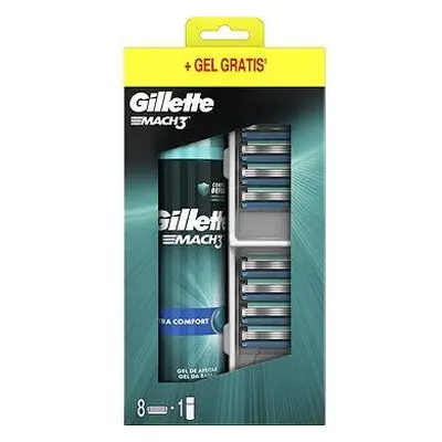 Gillette náhradní hlavice Mach3 8ks plus gel zdarma