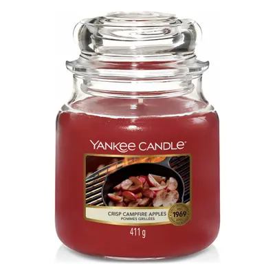 Yankee Candle Massachusetts USA Vonná svíčka Yankee Candle Crisp Campfire Apples Classic Střední