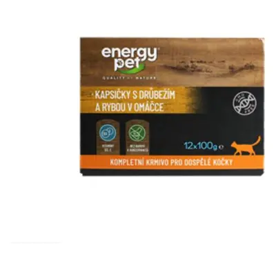 Energy Pet kapsičky pro kočky s drůbežím a rybou (12x100g)