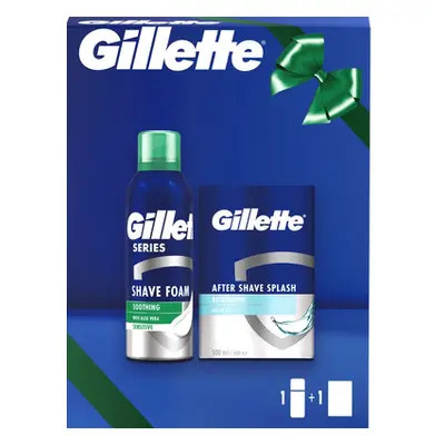 GILLETTE Soothing pěna na holení 200 ml Voda po holení 100 ml Sada