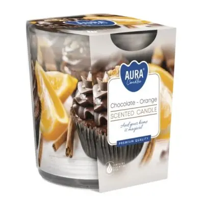 Aura Bispol vonná svíčka ve skle Chocolate - Orange 100g