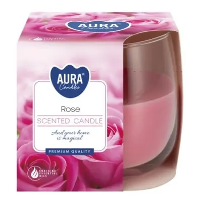 Aura Bispol vonná svíčka Rose 130g