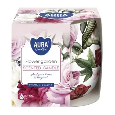 Aura Bispol vonná svíčka Flower garden 100g