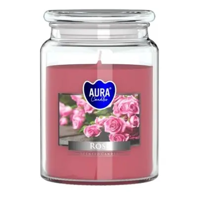 Aura Bispol vonná svíčka Rose 500g