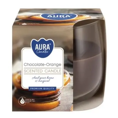 Aura /Bispol/ vonná svíčka 130g Chocolate-orange