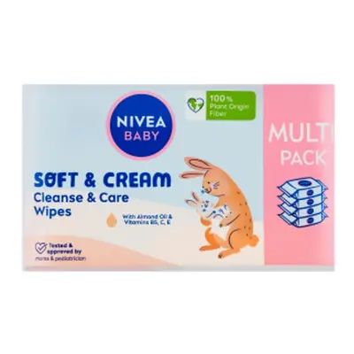 Nivea Baby Soft & Cream Ubrousky 4 x 57 ks