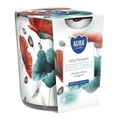 Aura Bispol vonná svíčka ve skle Wild Flowers 100g