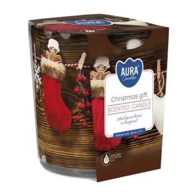 Aura Bispol vonná svíčka ve skle Christmas Gift 100g