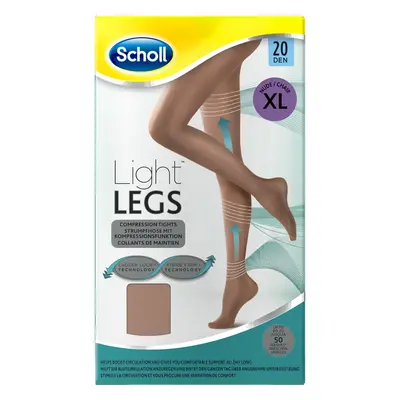 SCHOLL LIGHT LEGS KOMPRESNÍ PUNČOCHOVÉ KALHOTY NUDE S 20 DEN TĚLOVÉ XL