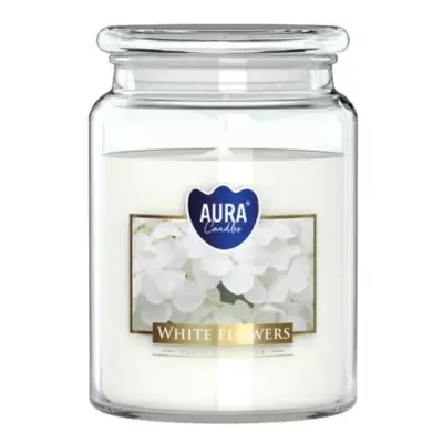 Aura Bispol vonná svíčka White Flowers 500g