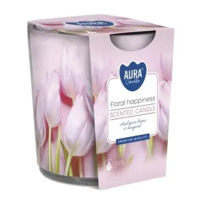 Aura Bispol vonná svíčka ve skle Floral Happines 100g