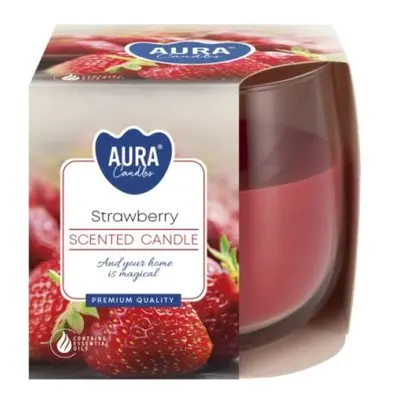 Aura Bispol vonná svíčka Strawberry 130g