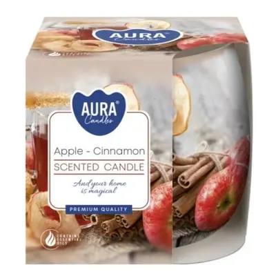 Aura /Bispol/ vonná svíčka 100g Apple&Cinnamon