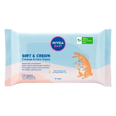 Nivea Baby ubrousky 57ks Soft & Cream