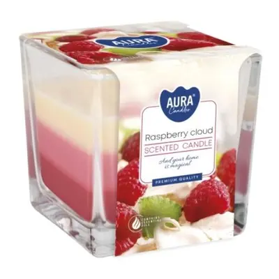 Aura /Bispol/ Tricolor svíčka 170g Raspberry Cloud