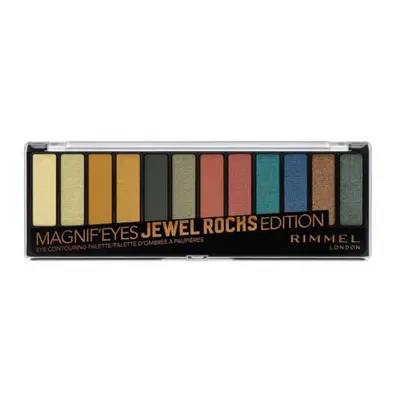 Rimmel kazeta stínů na oči 12-kusová - MAGNIF´EYES Jewel Rocks Edition *