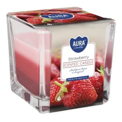 Aura /Bispol/ Tricolor svíčka 170g snk80-73 - strawberry