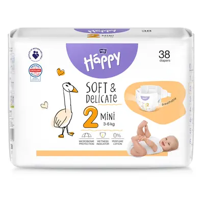 Bella HAPPY S&D vel. 2 Mini 3-6 kg 38 ks