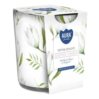 Aura /Bispol/ vonná svíčka ve skle 100g - sn72s-42 White Bloom