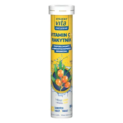 Maxi Vita MaxiVita šumivé tablety Exclusie Vitamin C Rakytník 80g