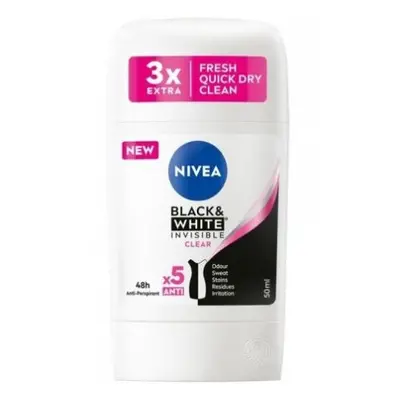 Nivea tuhý stick 50ml D - Invisible BW Clear