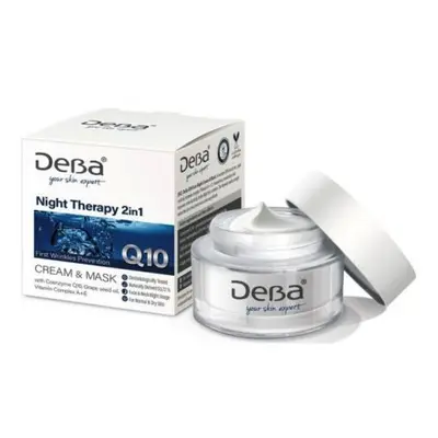 DeBa pleťový krém 50ml noční - Night Therapy 2in1 Q10