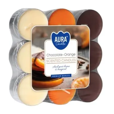 Aura /Bispol/ čajové svíčky 18ks - p15-340 Chocolate - Orange