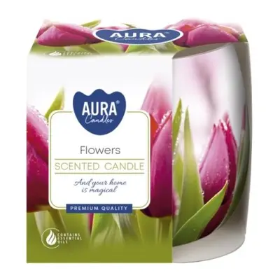 Aura /Bispol/ vonná svíčka 100g sn71s-07 flowers