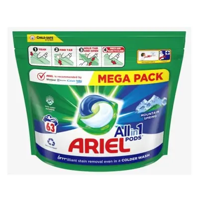 Ariel gel.tablety na praní 63ks - Mountain Spring (sáček)