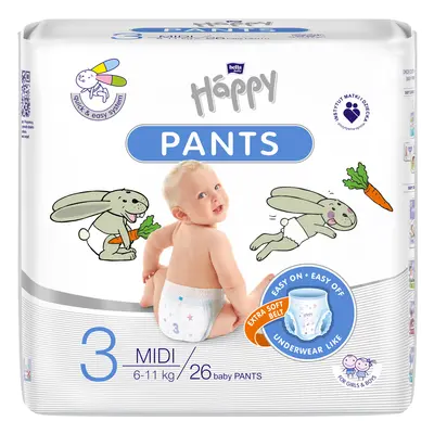 Happy Pants Midi dětské plenkové kalhotky a´26 ks