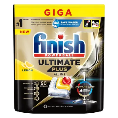 Finish Ultimate PLUS lemon kapsle do myčky nádobí 90 ks