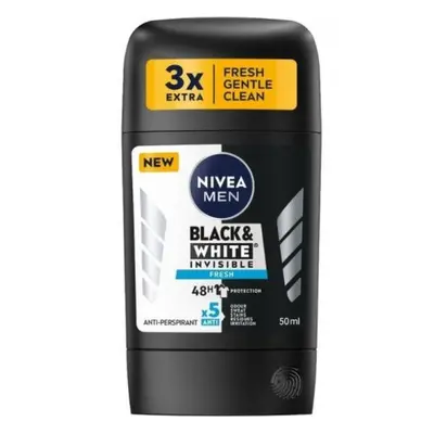 Nivea tuhý stick 50ml P - Invisible BW (Fresh)