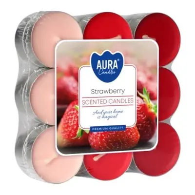 Aura /Bispol/ čajové svíčky 18ks - p15-73 strawberry