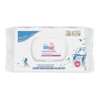 SEBAMED DĚTSKÉ VLHČENÉ UBROUSKY S 99% VODY 60ks NOVINKA