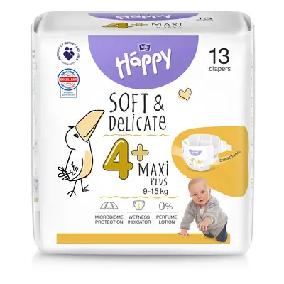 Bella HAPPY S&D vel. 4 Maxi Plus 9-15 kg 13 ks