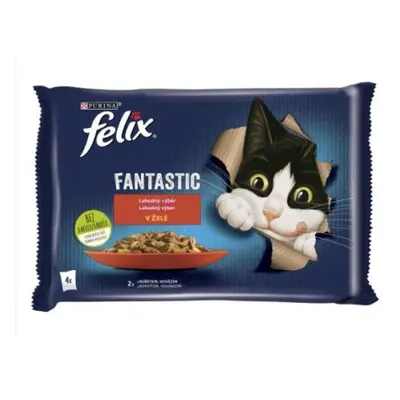 Purina Felix kapsička kočka 4x85g - Hovězí a kuře