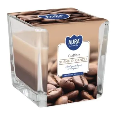 Aura /Bispol/ Tricolor svíčka 170g snk80-89 - coffe