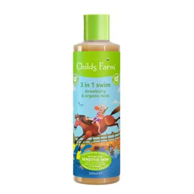 Childs Farm 3v1 Sprchový gel, šampon a kondicionér po plavání jahoda a máta 250 ml