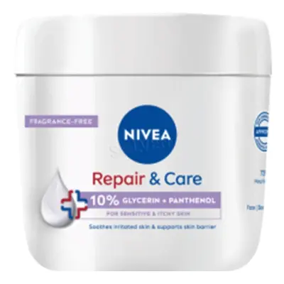 Nivea Hydratační tělový krém pro citlivou pokožku Repair & Care 400 ml