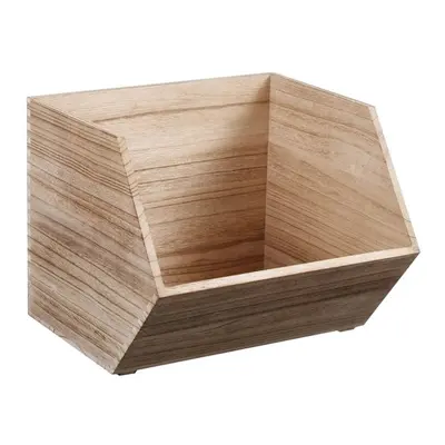 JJA Dřevěná bedýnka, úložný box stohovatelný, STACKY (M - 26x25x22)