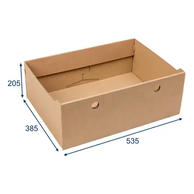 KARTON PAK Úložné boxy na oblečení, organizéry do skříně EKO KARTON 55x40x21cm - zásuvka