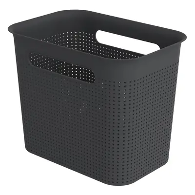 Rotho Úložný box s madly BRISEN 7l, 26x18x21cm, černý S víkem / Bez víka: Bez víka