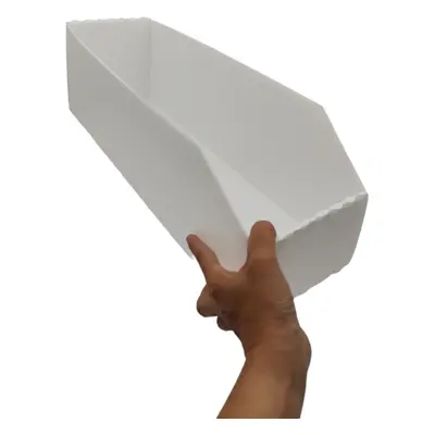 usporadejto.cz Úložný box, plastový bílý 15x50x16cm - do spíže i do skříně KARTONPLAST