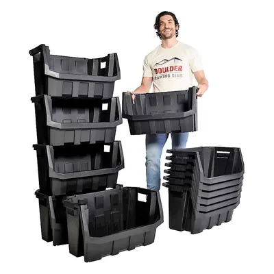 Prosperplast Dílenský úložný box se skosenou hranou HEAVY DUTY, černý 58x38x34