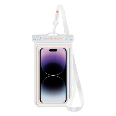 Mobile Origin Waterproof Floating Case 6.8" White/Orange DBXL-WHT-ORG01