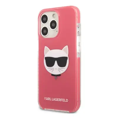 Kryt Karl Lagerfeld TPE Choupette Head pro iPhone 13 Pro Max - fialový