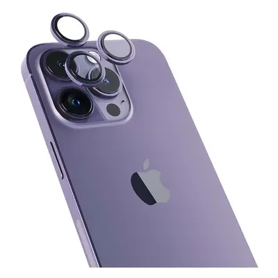 Apple Hliníkový ochranný kryt čoček pro iPhone 14 Pro/14 Pro Max iSTYLE - tmavě fialový K-PL6931