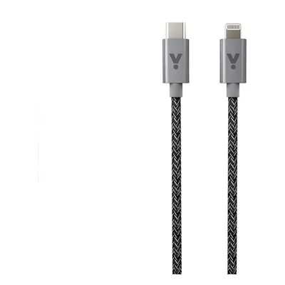 Opletený kabel USB-C na Lightning 1,2 m iSTYLE - vesmírně šedý K-PL9915101300183