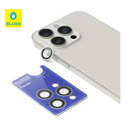 Safírové sklo na čočky pro iPhone 15 Pro Max Blueo - stříbrné